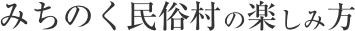 みちのく民俗村の楽しみ方
